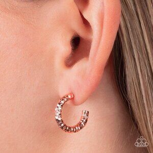 Paparazzi Jewelry Accessories - Wandering Wreaths - Copper Earrings - Vintage